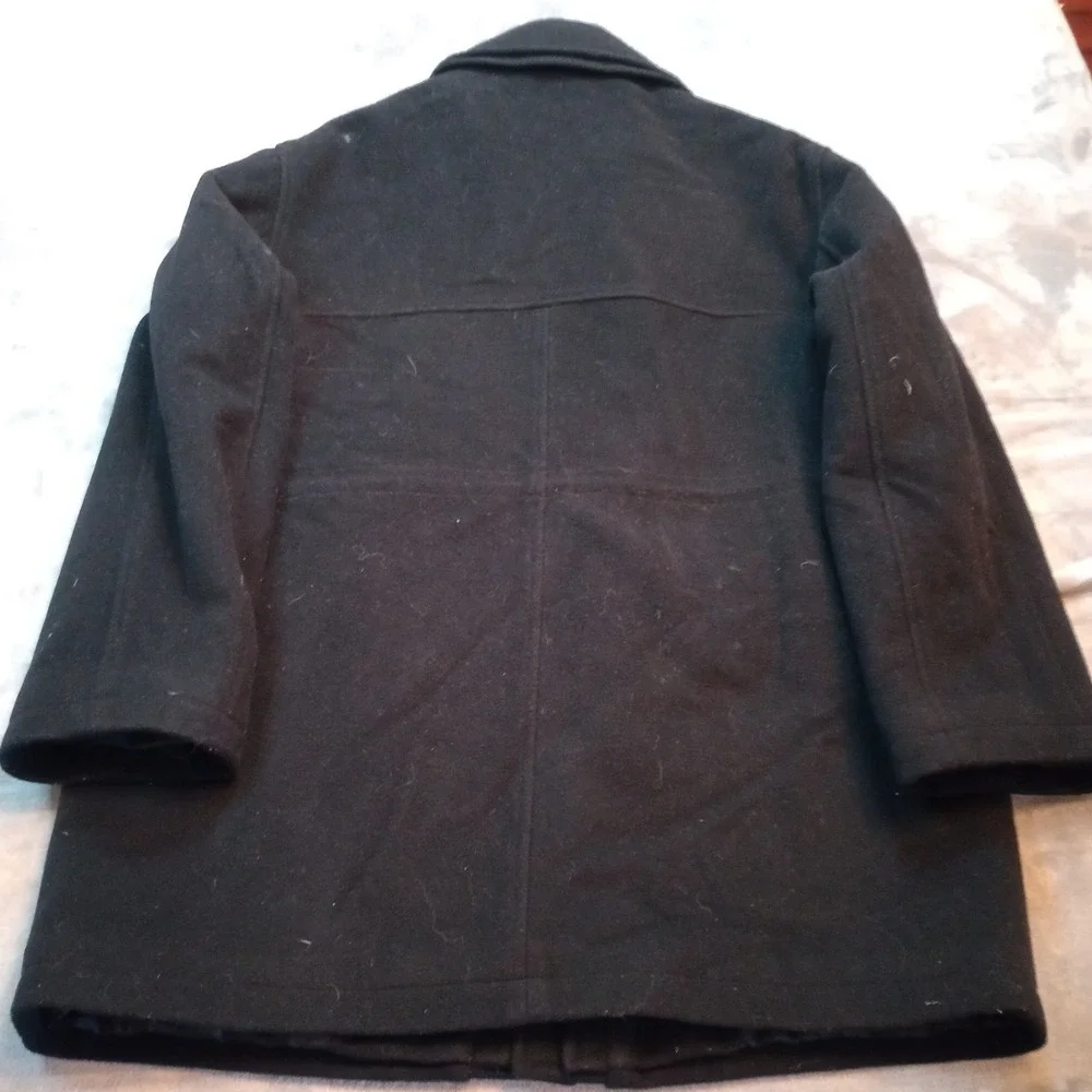 Lauren Ralph Lauren Jacket Mens‎ 42 Regular Black Cashmere Blend Wool Coat